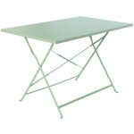 Sweeek - table de jardin bistrot rectangulaire pliable mtal 110 x 70cm, 4 places