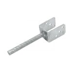 Support poteau  sceller en u 91 x 60 - galvanis