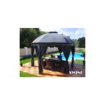 Swing&harmonie - tonnelle de jardin  ronde anthracite