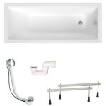 Swiss aqua technologies aurum 160x70 cm baignoire rectangulaire en acrylique, gauche et droite, avec ...