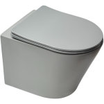 Swiss aqua technologies - wc suspendu infinitio gris mat sans bride et fixations invisibles + abattant ...