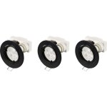 Sygonix - luminaire à led encastrable jeu de 3 led gu10 3 w noir Sygonix - luminaire à led encastrable jeu de 3 led gu10 3 w noir