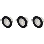 Sygonix - sy - 6418012 luminaire  led encastrable jeu de 3 led led 5. 5 w noir