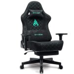Symino chaise gamer ergonomique - fauteuil de bureau avec repose - pieds t�lescopique, support lombaire ...