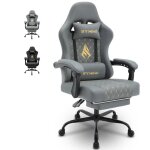 Symino chaise de gamer ergonomique, chaise gaming avec soutien lombaire repose - pieds, fauteuil de bureau ...