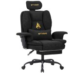 Symino chaise gaming fauteuil gaming ergonomique - chaise bureau avec repose - pieds r�glable, pu en ...