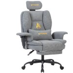 Symino chaise gaming fauteuil gaming ergonomique - chaise bureau avec repose - pieds r�glable, pu en ...