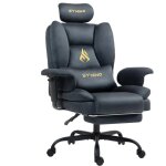 Symino chaise gaming fauteuil gaming avec repose - pieds - si�ge en imitation daim noir - r�glable hauteur ...