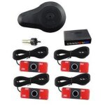 Syst�me d'aide au stationnement capteur de recul encastr� 4 capteurs noir - buzzer sonore parking