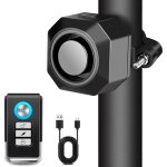 Systme d'alarme de vlo rechargeable par usb, antivol, accessoires antivol, antivol avec tlcommande, ...
