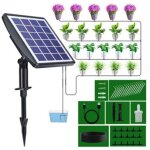 Systeme d'arrosage automatique solaire, kit d'irrigation goutte a goutte, avec minuterie pour balcons, ...