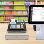 Syst�me de caisse �lectronique avec 48 boutons appareil de paiement par carte affichage led vente au ...