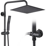 Syst�me de douche 2 fonctions, colonne de douche sans robinetterie, pommeau de douche carr� effet pluie ...