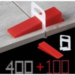 Syst�me de nivellement de carrelage de 2mm de largeur de joint, 400 languettes de traction, 100 pi�ces ...