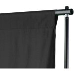 Syst�me de support de toile de fond 500 x 300 cm noir cfw887650