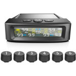 Syst�me de surveillance pression pneus 6 roues 9. 9 bar 144 psi charge solaire usb camions caravanes ...