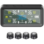 Syst�me de surveillance de la pression des pneus num�rique lcd - affichage usb / solaire (quatre roues) ...