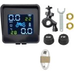 Syst�me de surveillance de la temp�rature et de la pression des pneus de moto � �nergie solaire kit de ...