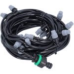 Syst�me de tuyaux d'irrigation de 15 m (49, 2 pi) 4 / 7 avec 20 t�tes de brumisation pour jardin, agriculture ...
