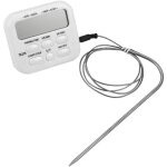 Ta278 grand lcd num�rique cuisson des aliments fumeur four bbq thermom�tre horloge minuterie avec sonde ...