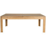 Hellin - table  allonges centrales bois chne clair massif l200 / 280 - boston