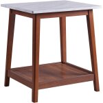 Table d?appoint en bois effet marbre couleur noyer salon entr�e chambre teamson home kingston vnf - 00077 ...
