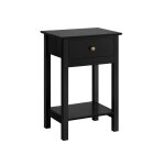 Table d'appoint table de chevet bout de canapé en bois noir avec 1 tiroir et 1 étagère de rangement 40x30x60 ... Table d'appoint table de chevet bout de canapé en bois noir avec 1 tiroir et 1 étagère de rangement 40x30x60 ...