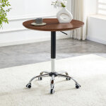 Table d?appoint r�glable en hauteur 73, 5 - 98, 5 cm, avec roulettes et freins, pour bureau ou cuisine, ...