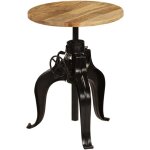 Table de bar bois de manguier massif 60 x (76 - 110) cm vidaxl