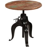 Table de bar bois de rcupration massif 75x(76 - 110) cm vidaxl