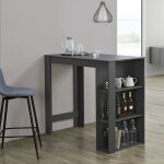 [en. casa] - table de bar danderyd 3 tagres 120x60x106 cm gris fonc