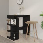 Table de bar �tag�re de rangement noir 100x50x101, 5 cm
