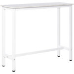 Table de bar table haute de cuisine mange - debout 120 x 40 x 100 cm ch�ssis pi�tement acier, plateau ...