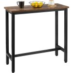 Woltu - table de bar industriel avec cadre en m�tal, table de bistrot, table � manger plateau en agglom�r� ...