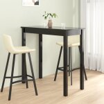 Homemiyn - the living store table de bar mdf noir 115x55x107 cm - table basse - table ronde - table extensible ...