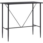 Table de bar noir 120x60x110 cm mdf vidaxl