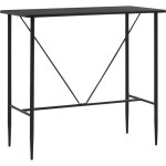 Table de bar noir 120x60x110 cm mdf vidaxl