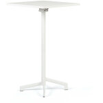 Sklum - table de bar carr�e dely 60x60 cm, pliable et convertible en 2 hauteurs, en acier blanc