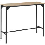 Table de bar style industriel 120 x 40 1005 cm bois clair