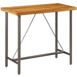Table de bar teck recycl massif 120x58x106 cm vidaxl