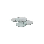 M&s - table basse 3 plateaux ovales en verre trempé - glass M&s - table basse 3 plateaux ovales en verre trempé - glass