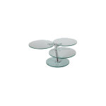M&s - table basse 3 plateaux ronds en verre trempé - glass M&s - table basse 3 plateaux ronds en verre trempé - glass