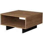 Cotecosy - table basse contemporaine en chne et anthracite, 60x32x60 cm, idale pour salon ou salle ...
