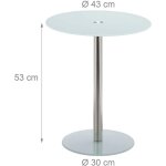 Helloshop26 - table basse d'appoint ronde diamètre 43 cm et verre blanc Helloshop26 - table basse d'appoint ronde diamètre 43 cm et verre blanc