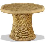 Table basse bambou octogonale 60 x 60 x 45 cm vidaxl Table basse bambou octogonale 60 x 60 x 45 cm vidaxl