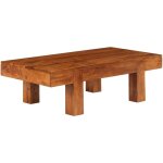 Table basse bois d'acacia solide avec finition miel 100x50x30cm vidaxl