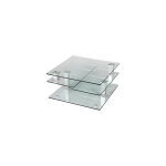 Table basse carre 80 cm en verre - glass