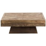 Made in meubles - table basse carrée en bois recyclé blaise Made in meubles - table basse carrée en bois recyclé blaise