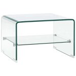 Table basse clair 50x45x33 cm verre tremp� vidaxl