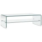 Table basse clair 98x45x31 cm verre tremp� vidaxl